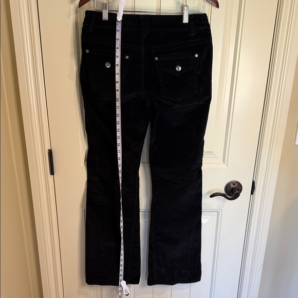 Suko Jeans Cords Elegant Black Corduroy Jeans Flare Pants Stretchy Women’s Sz 7 - Picture 9 of 14